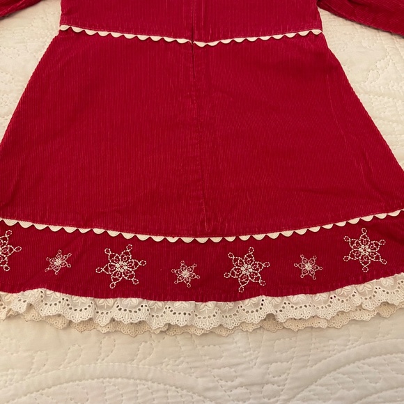 Hanna Andersson Red Corduroy Snowflake Dress - Picture 5 of 12